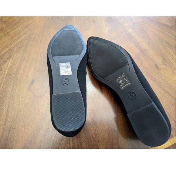 Black Suede Ballet Flats - Picture 4 of 5